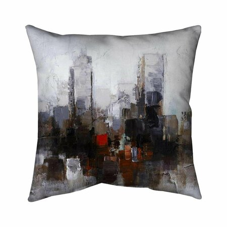 FONDO 26 x 26 in. Obscure City-Double Sided Print Indoor Pillow FO2792789